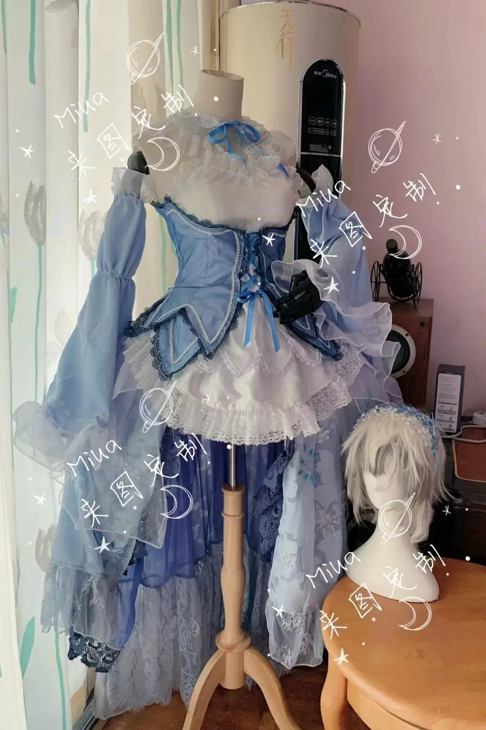 

[Customized] Anime Re:Life in a different world from zero Rem Crystal Wedding Dress Cosplay Costume Halloween Free Shipping New