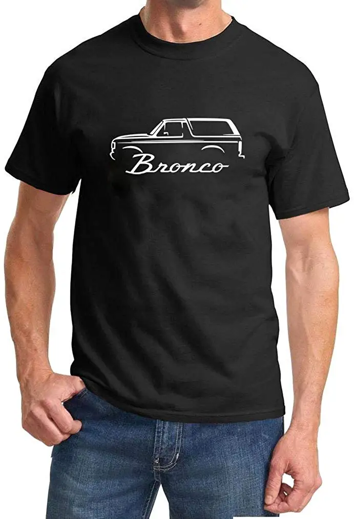 1987-91 Ford Bronco классический контурный дизайн футболка |