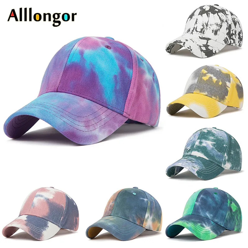 Бейсболка Tie Dye для женщин и мужчин модная кепка с красочным принтом в стиле хип