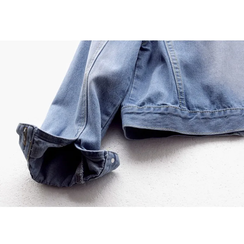 

Spring Autumn Short Vintage Denim Jacket Women Korean Long Sleeve Big Pocket Solid Jeans Coat Harajuku Loose Ladies Clothes G746