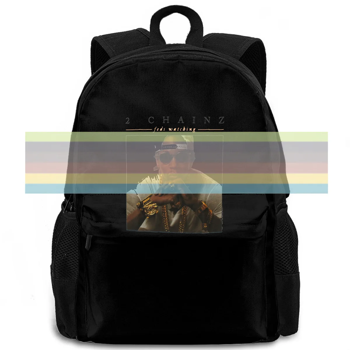 

2 CHAINZ "FEDS WATCHING" WHITE SLIM FIT NEW OFFICIAL ADULT RAP Hot New women men backpack laptop travel school adult