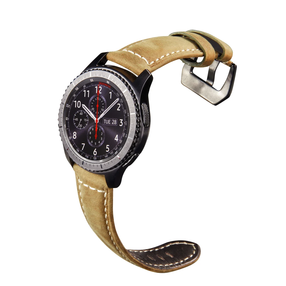 22 мм ремешок для часов Galaxy Watch 46 мм кожаный быстросъемный ремешок браслет для huawei Watch GT Amazfit GTR 47 мм Шестерня S3 ремни