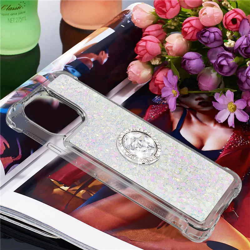 

Diamond Finger Ring Cases for Xiaomi Mi 11 10T Pro Poco M3 Note 10 Lite 5G Case Glitter Liquid Holder Back Phone Cover Coque