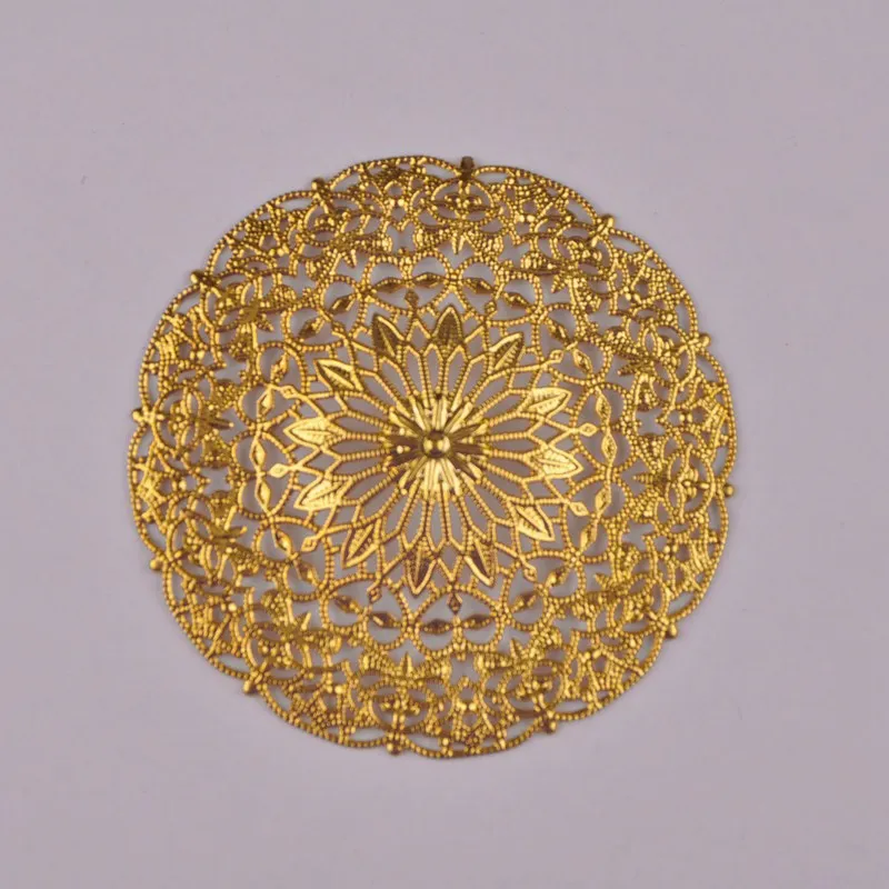 100 шт 55 мм Серебряный Золотой Бронзовый Пистолет Металлический Тон филигранные