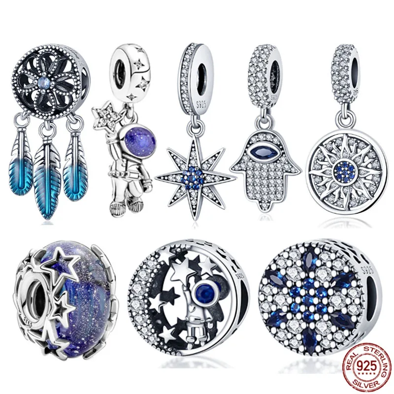 

Браслет Pandora из серебра 925 пробы с бусинами и звездами