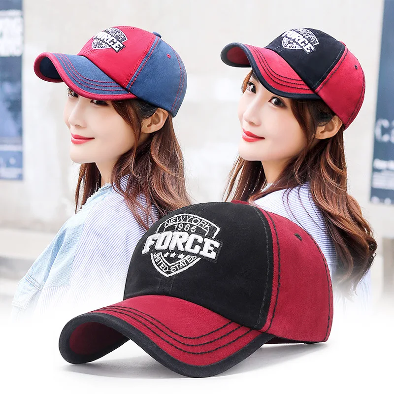 Бейсболка Мужская/женская с вышивкой и надписью FORCE модная стирающаяся хлопковая