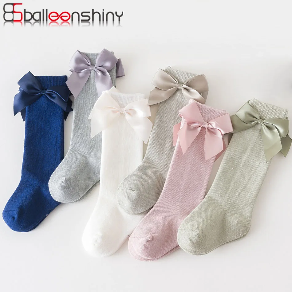 

Balleenshiny Baby Knee High Socks Cotton Keep Warm Soft Long Socks New Fashion Children Kids Socks For 0-5Years Leg Warmer