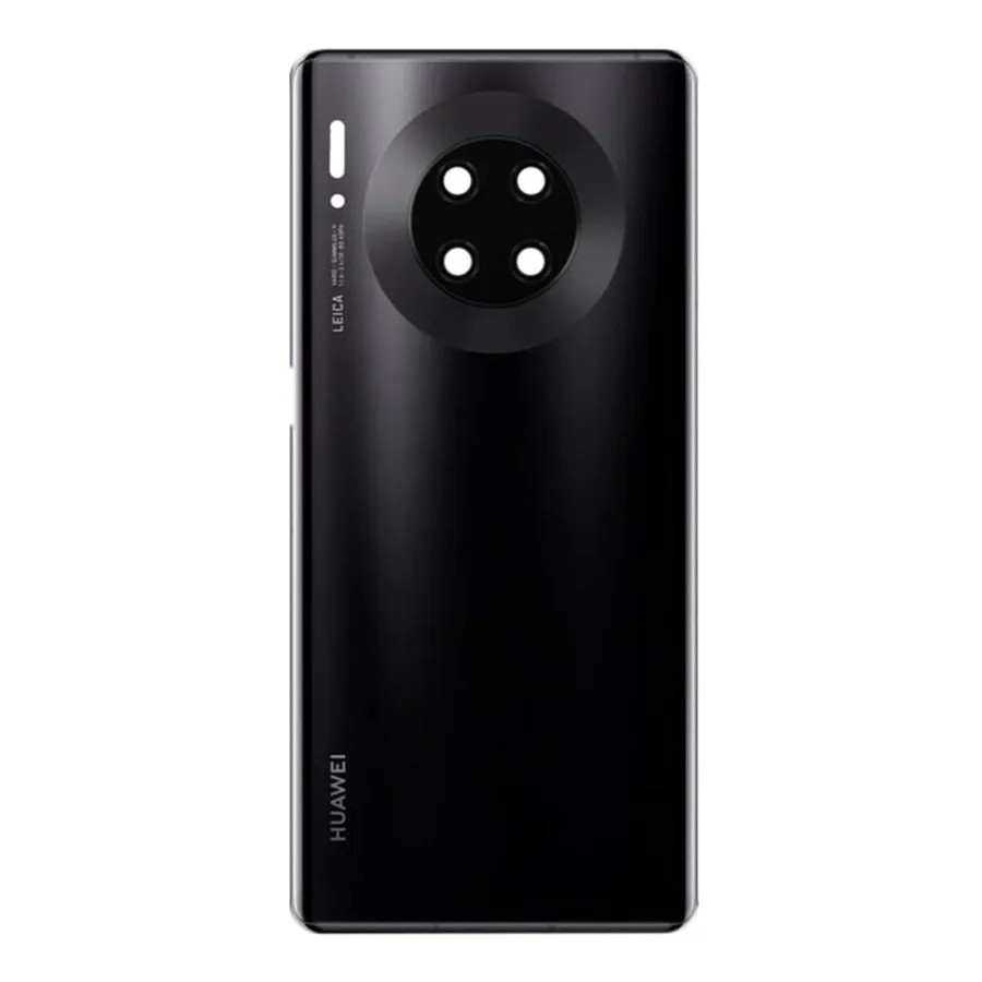 Для huawei mate 30 Pro батарея Задняя стеклянная крышка задняя дверь корпус окно с объективом камеры для huawei mate 30 Pro крышка батареи - Цвет: Black With Lens