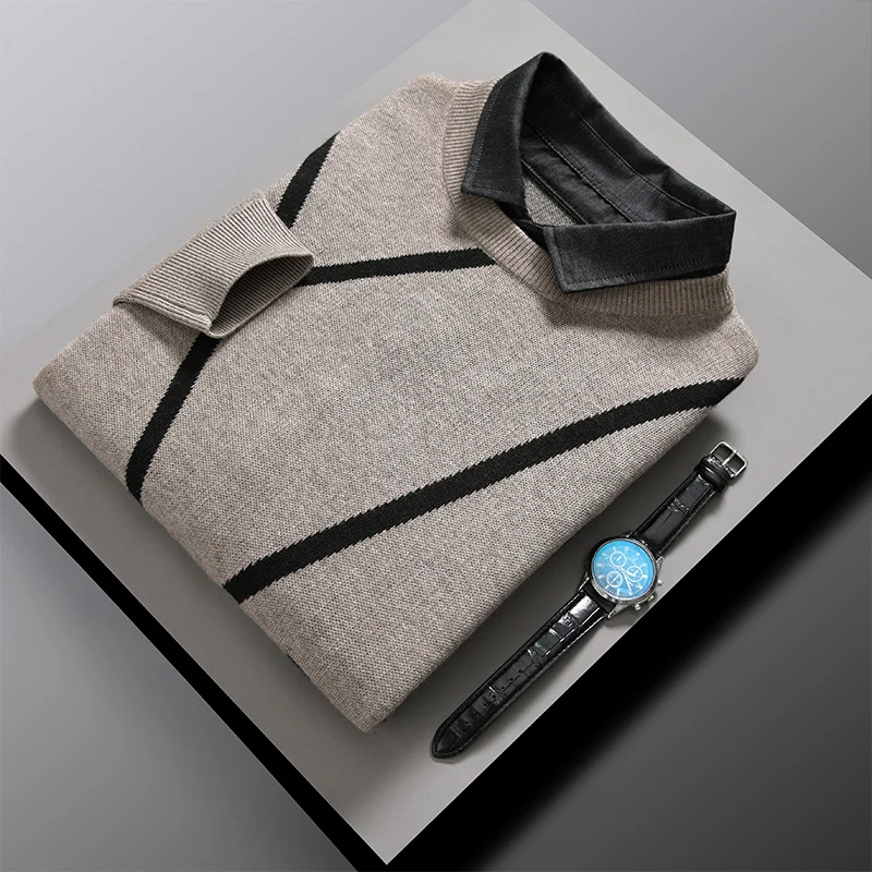 2022 new high end fashion brand knit mens designer wool pullover sweater geometric autum winter casual jumper mens clothes free global shipping