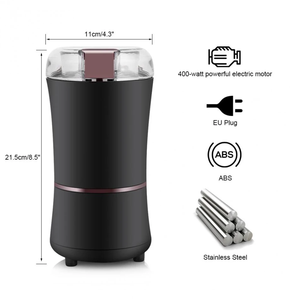Мини электрическая кофемолка 400 Вт кухонный измельчитель соли и перца мощная для