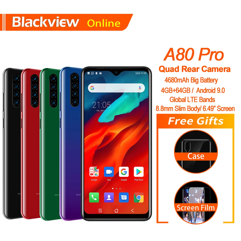Blackview A80 Pro смартфон с 5 дюймовым дисплеем восьмиядерным процессором ОЗУ 4 Гб ПЗУ 64