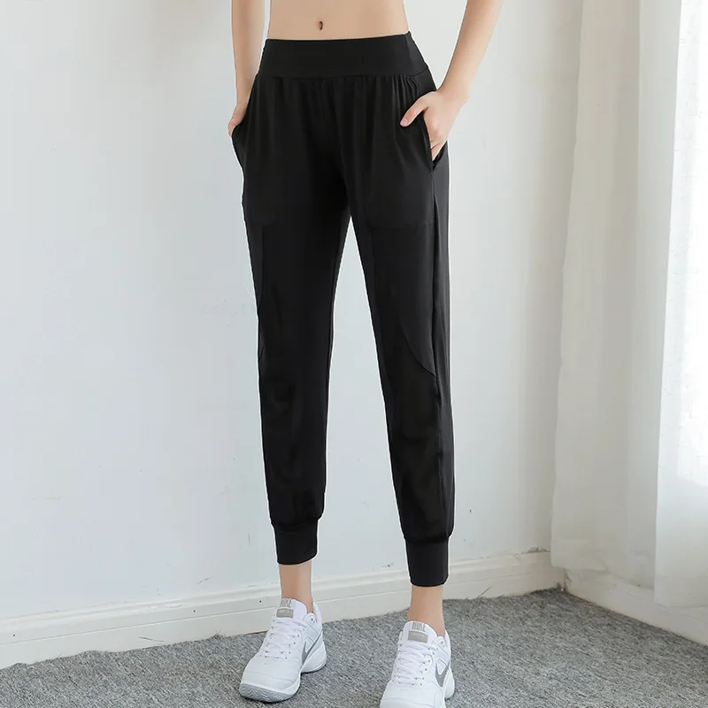 Дышащие сетчатые свободные спортивные беговые штаны для тренировок йоги