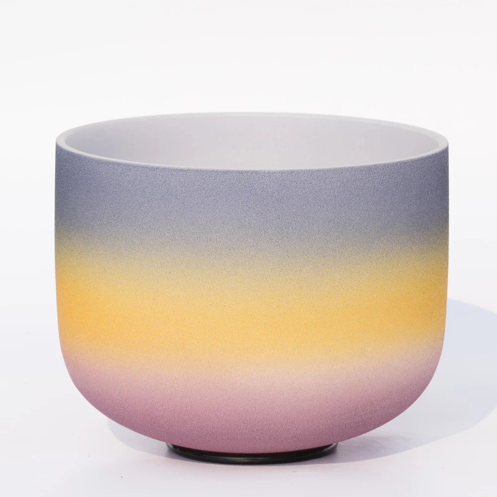 8 дюймов Note A третья чакра радужного цвета матовая кварцевая Хрустальная Поющая