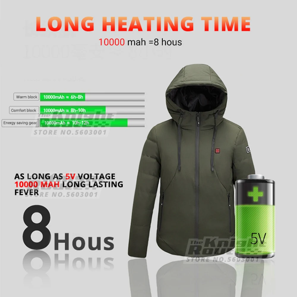 Зимняя куртка с подогревом мужской жилет электрическим USB мотоциклетная верхняя