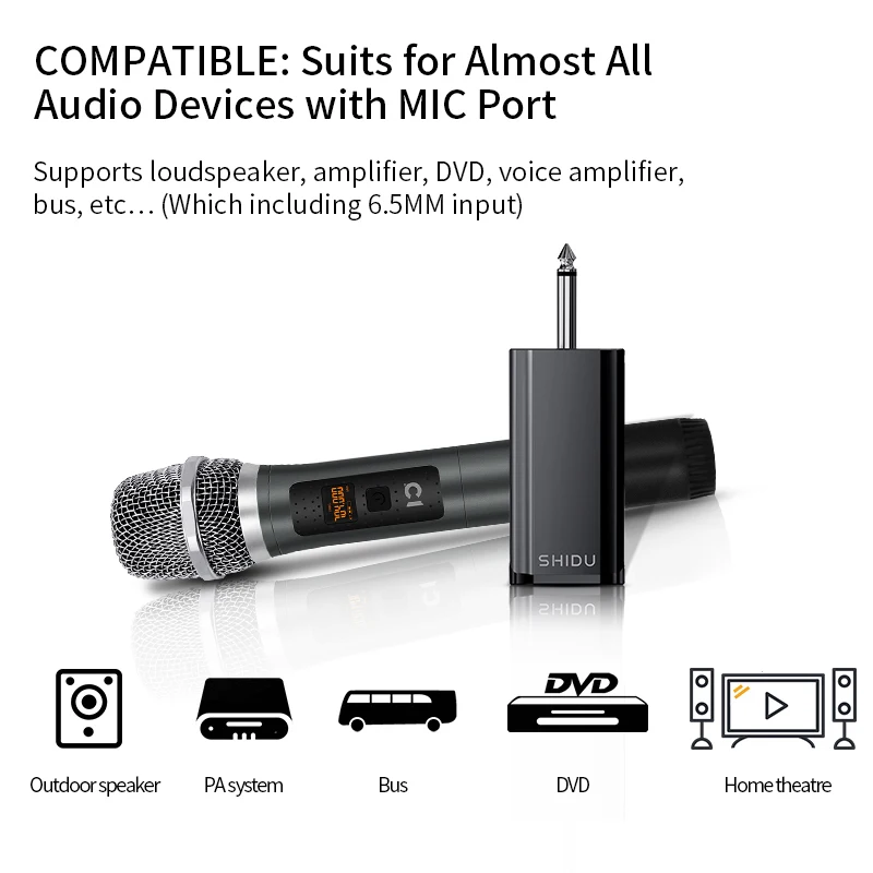 Профессиональный UHF караоке беспроводной микрофон профессиональный портативный