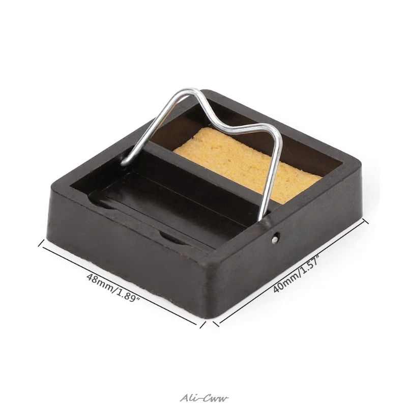 

Electric Soldering Iron Stand Holder Support Station Metal Base with Solder Sponge for Butane Gas Pen Shaped Welding Torch