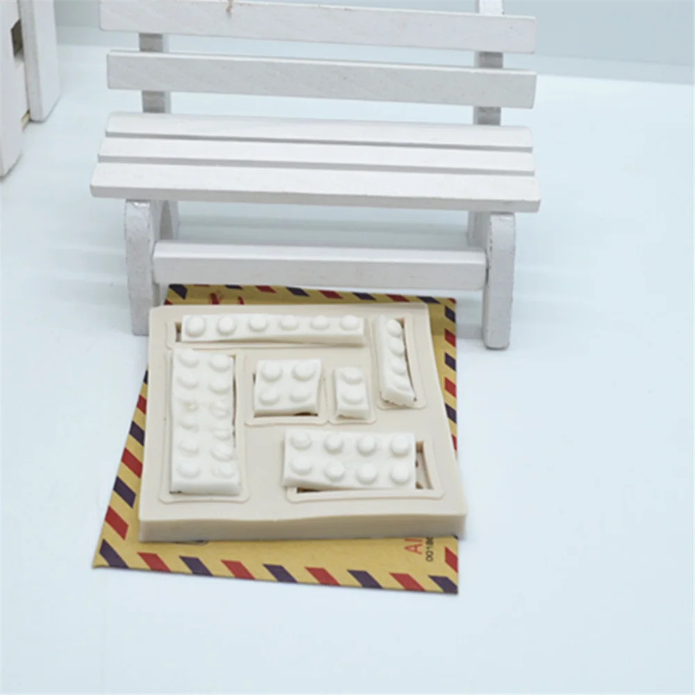 Luyou 1 шт Строительные блоки силиконовые формы для пирожных Fondant (сахарная)