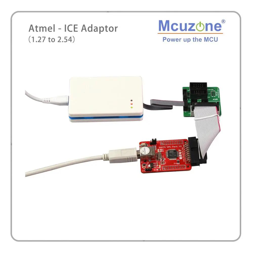 Mcuzone Atmel-ICE Adapter board 1,27-2,54 AVR(ISP JTAG PDI TPI) SAM(JTAG SWD) ATATMEL-ICE-ADPT Atmel-ICE Adapter Kit