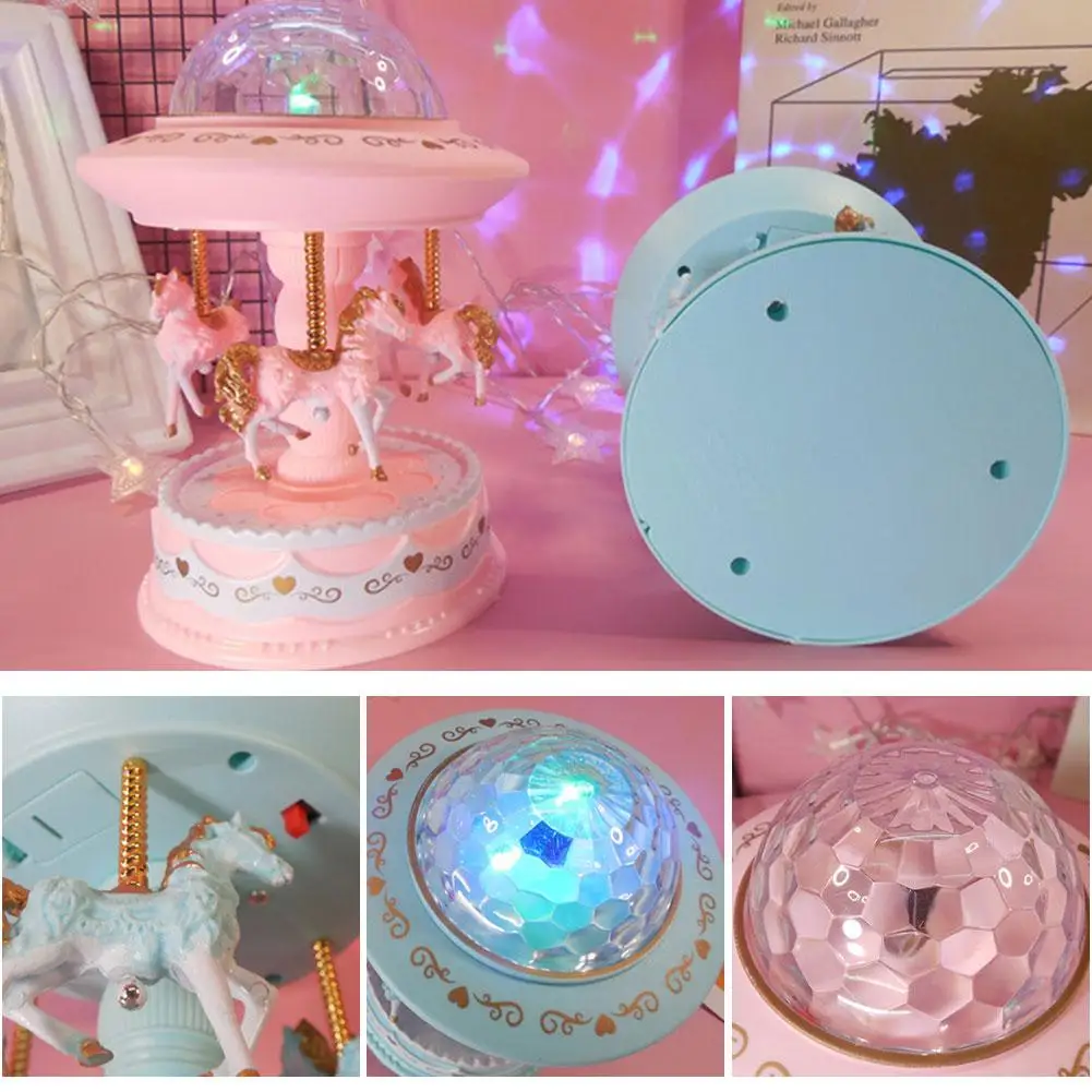 Веселая карусель музыкальная шкатулка для детей подарок на свадьбу день