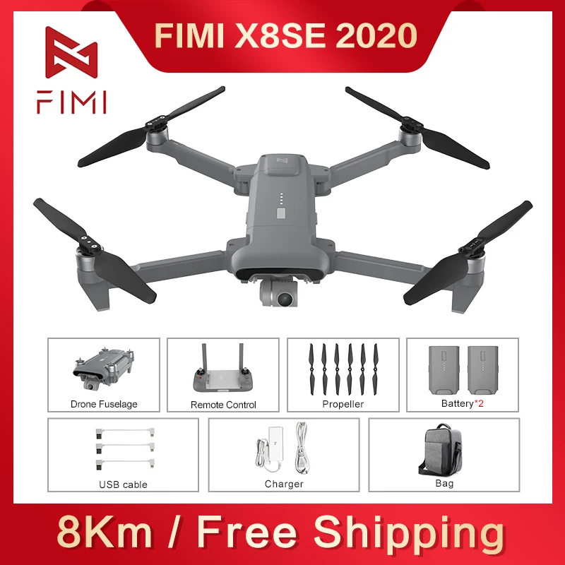 

Оригинальный Радиоуправляемый Дрон FIMI X8 SE 2020, 3-осевой шарнирный подвес, камера 8K, Квадрокоптер RTF, вертолет, GPS FPV, 33 мин полета, аккумулятор, с...