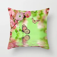 flower butterfly cushion cover throw pillowcovers 4545 pillow covers decorative cojines decorativos para sofa home decor