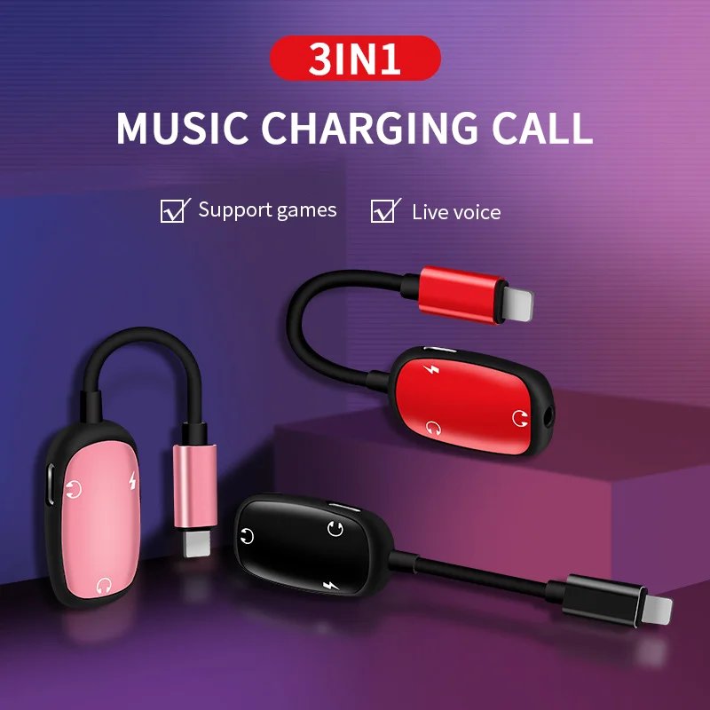 Адаптер-кабели для Apple аудиоразъем зарядки iphone ipad 3 5 мм адаптер наушников