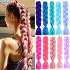 Косы для наращивания волос, 24 дюйма, с натянутыми синтетическими заплетениями, с эффектом омбре