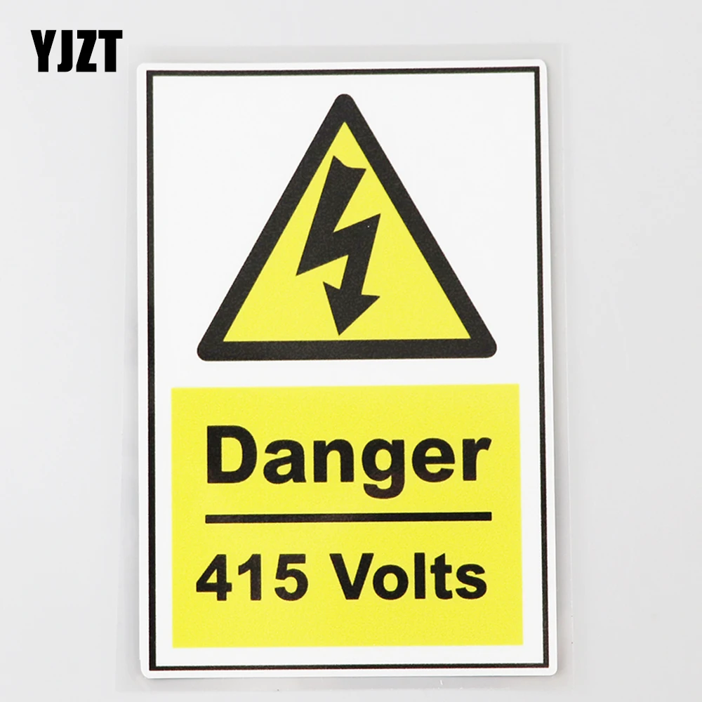 

YJZT 9,1 см × 13,7 см опасности 415 Вольт наклейка Электрический Предупреждение Безопасность ПВХ автомобиля Стикеры 12C-0475