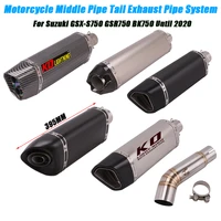 for suzuki gsr750 gsx s750 bk750 middle pipe exhaust muffler tubes db killer escape motorcycle link silencer system until 2020