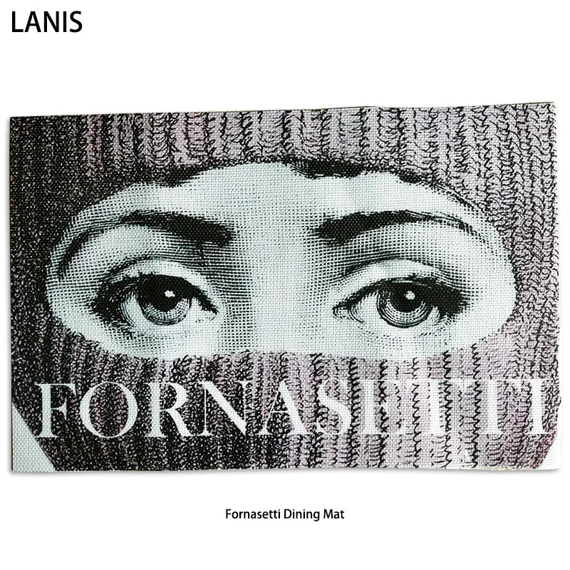 8 Fornasetti коврик, кухонный стол, чашка, текстилен, коврик, пластиковые салфетки, экологичный, трайвет, мантия, индивидуальные, чайные, вечерние, украшения - Цвет: 8