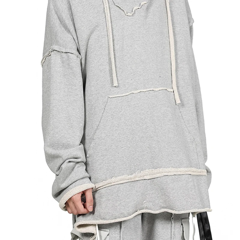 

XITAO Vintage Patchwork Casual Hoodies Women Drawstring Tide Fashion New Korean Style Hooded Collar Long Sleeve Pullover ZY5524