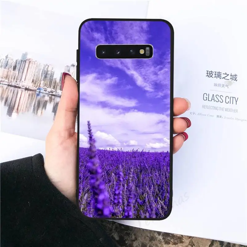 

Simple lavender Purple flowers Phone Case For Samsung galaxy S 7 8 9 10 20 edge A 6 10 20 30 50 51 70 note 10 plus