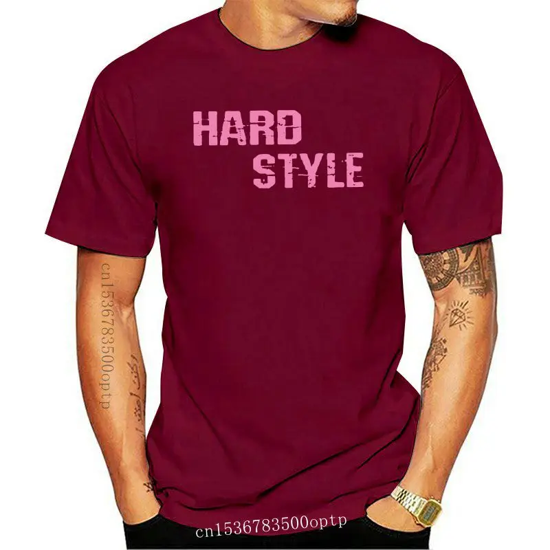 

Personality Pink Hardstyle T Shirt Women O-Neck Famous Tee Shirt For Men Plus Size S-5xl Streetwear Hiphop Tops