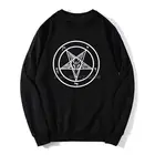 Готическая пентаграмма Новая мужская повседневная толстовка с капюшоном и круглым вырезом, свитшот, уличная одежда в стиле Харадзюку