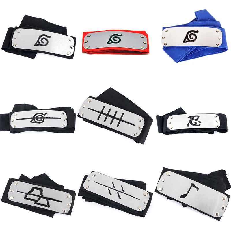 Головные уборы Наруто 18 стилей аксессуары для косплея Акацуки Аниме Реквизит