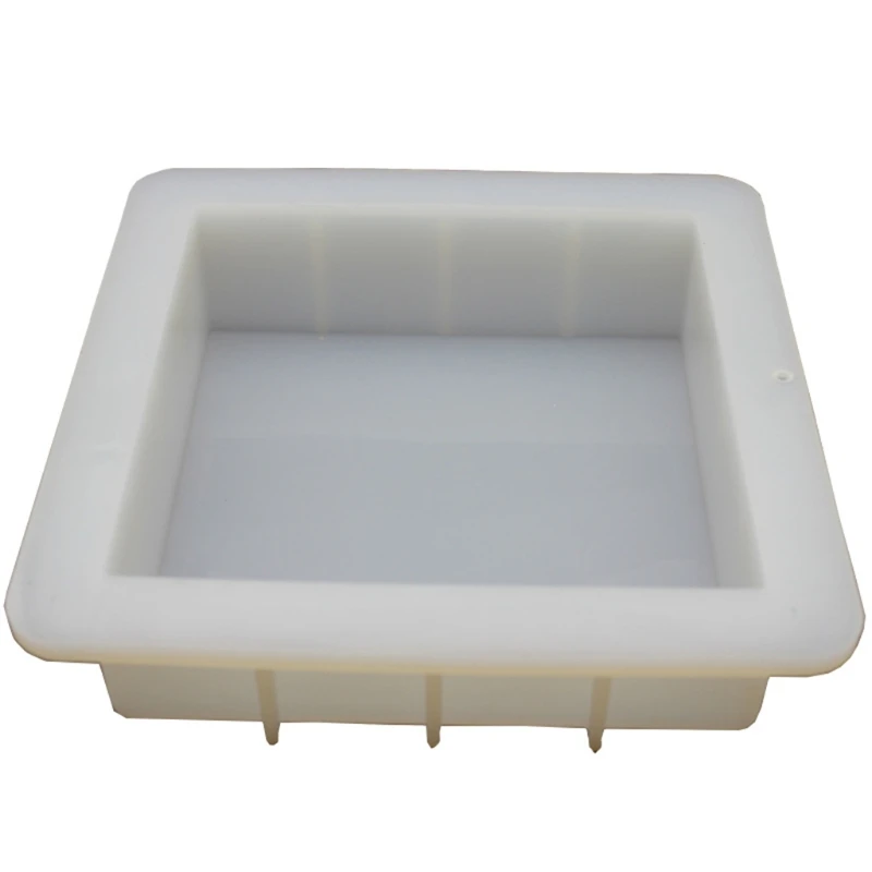 

6 inch Square Cube Silicone Slab Mold for Soap Making Capacity 1100ml