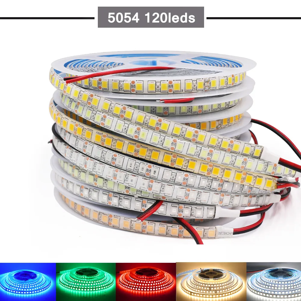 DC 12V 5050 RGB Светодиодные ленты 120 60 светодиодов/m 2835 светильник полосы 5054
