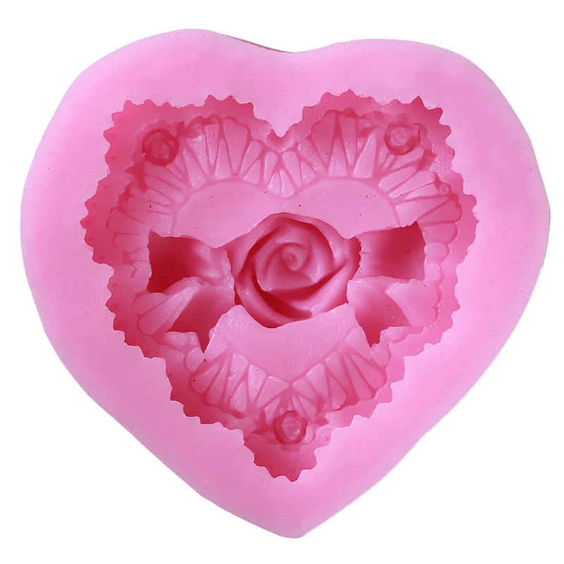 3D с принтом сердце Любовь розы Форма кондитерский шприц для украшения изделий
