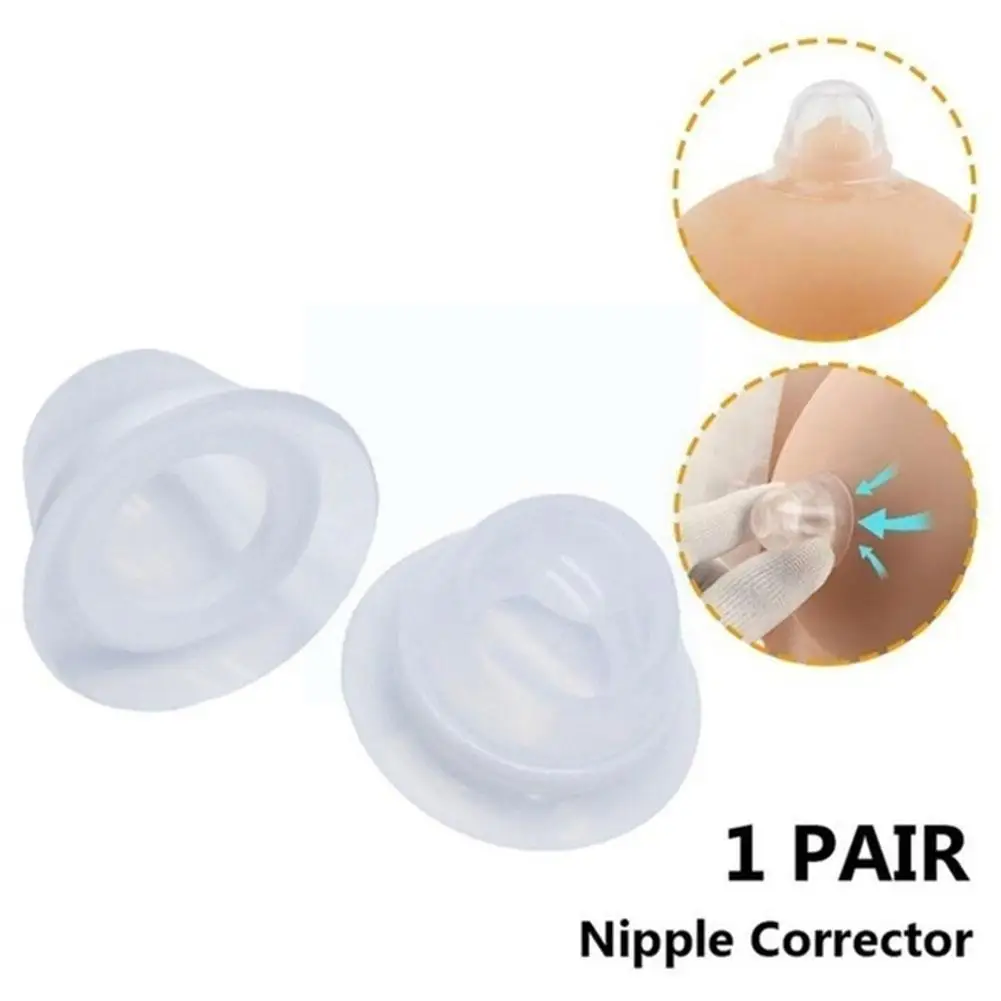 

1Pair Silicone Nipple Corrector Painless Nipple Sucker Puller Feeding Aspirator Breast Nipples Inverted Flat For Correction T6X9