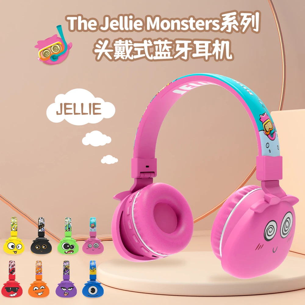 Милые Монстры дети гарнитура Bluetooth 5 0 поддержка SD карты аудио кабель наушники для