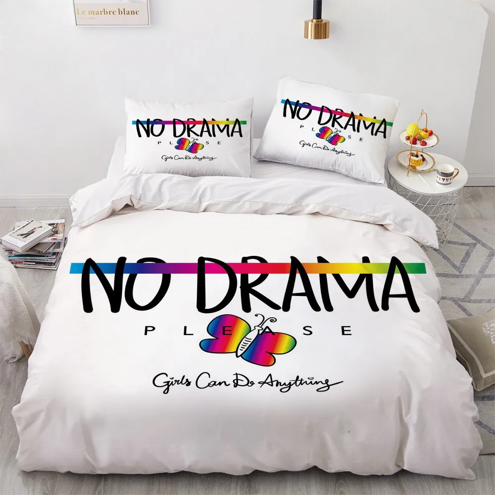 

3D Goodbye Beddings Custom Design Letter Quilt Cover Sets White Comforther Covers Pillow Slips King Queen Super King Twin Size