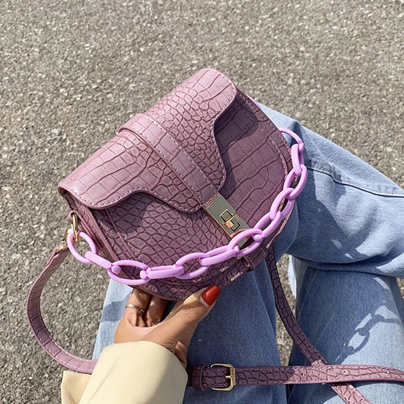 Женская сумка Кроссбоди из искусственной кожи с цепочкой модная маленькая через