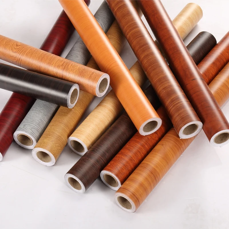 

1M/2M Waterproof Wood Wallpaper Roll Self Adhesive Contact Paper Doors Cabinet Desktop Modern Furniture Decorative Sticker