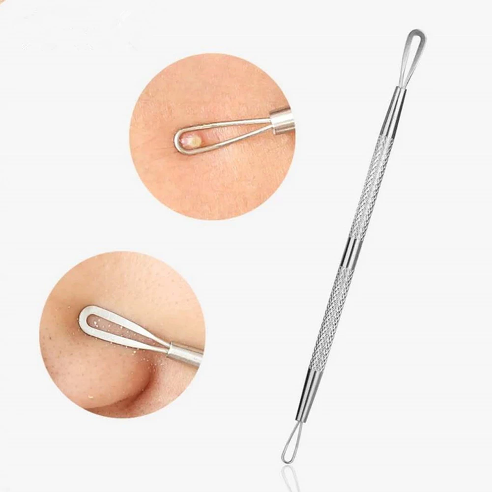 

Hot Stainless Steel Blackhead Comedone Acne Blemish Extractor Remover Face Skin Care Pore Cleaner Needles Remove Tools