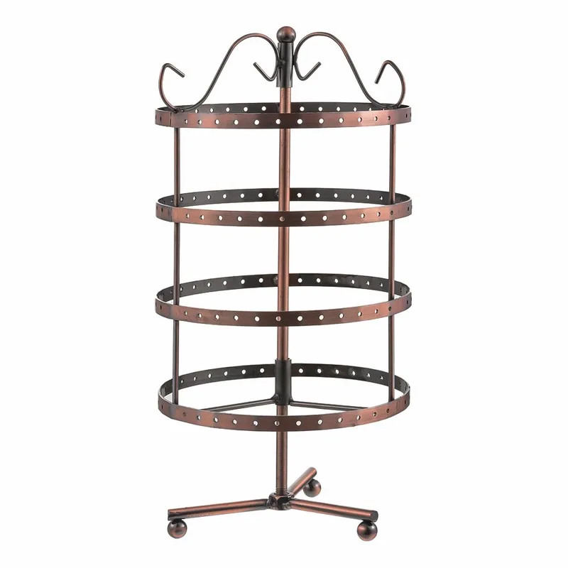 31x16cm copper Urijk вращающаяся стойка для хранения косметики на 360 градусов, Модный чехол для помады, ювелирных украшений, подставка для дисплея, косметическая коробка, органайзер для макияжа - Цвет: 31x16cm copper