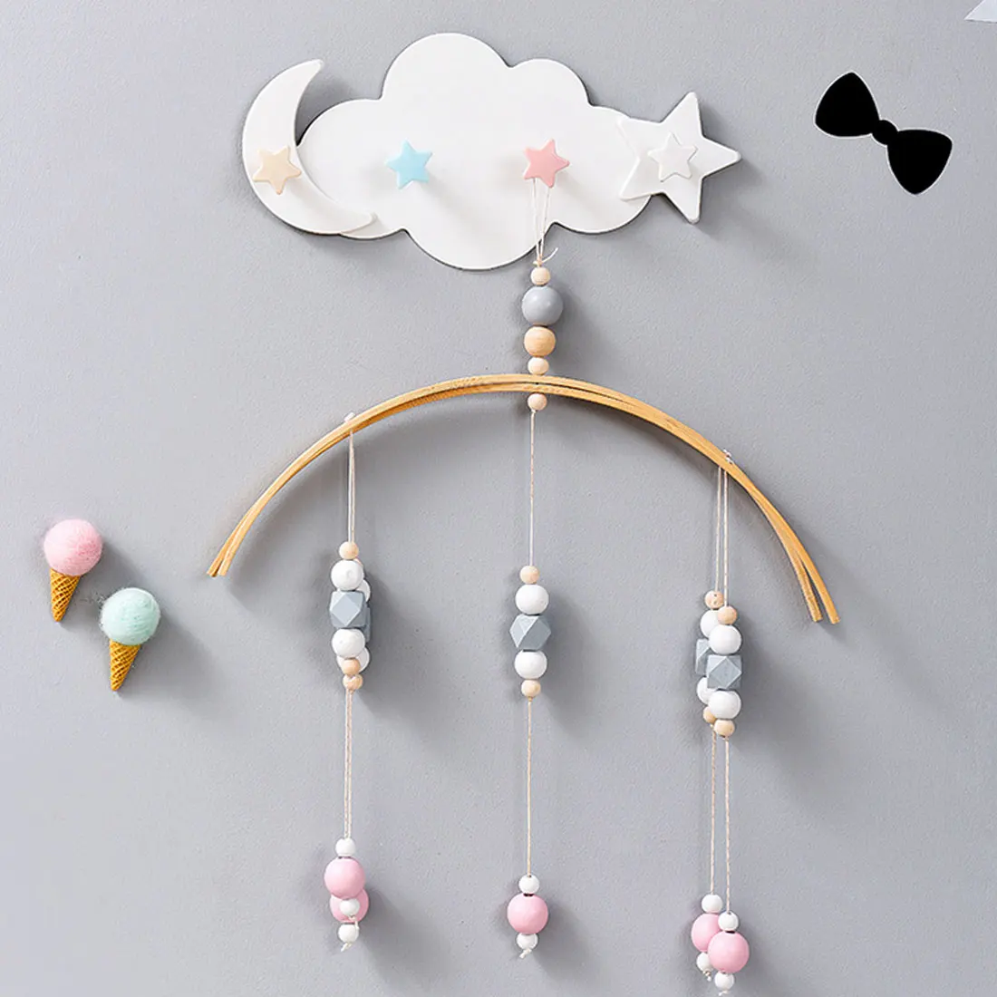 

2021 New Cute Cloud Star Moon Wall Door Hook Bathroom Bedroom Hanger Holder Home Decoration Hot Sale