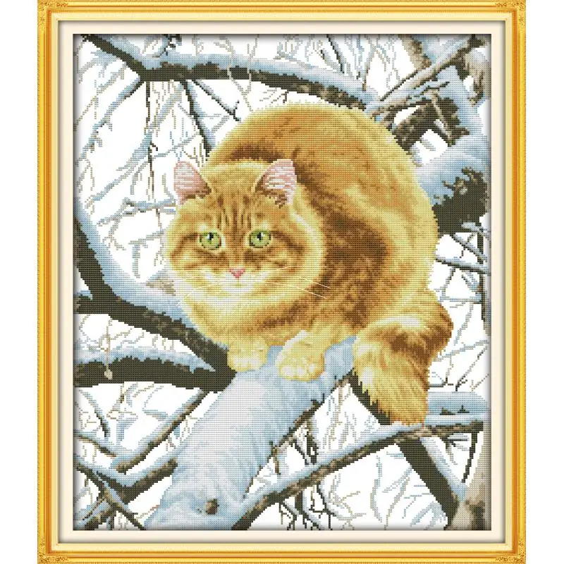 Набор для вышивки крестиком fat cat on The tree набор подсчета рисунков dmc все вязания