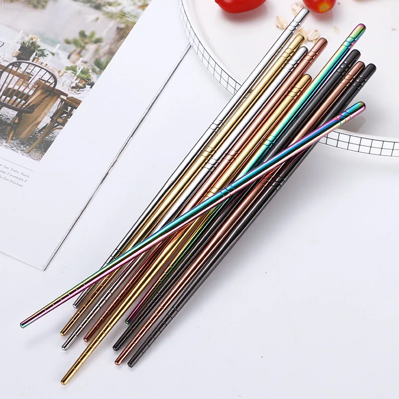 Палочки для еды из нержавеющей стали 304 полые антиожоговые антикоррозийные