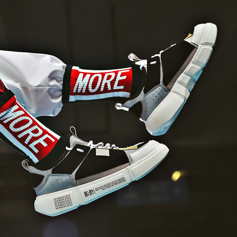 Кроссовки в стиле хип-хоп мужская обувь на плоской подошве дышащая модная