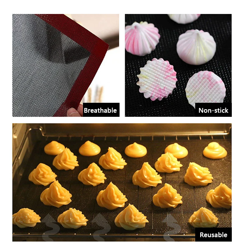 Антипригарный силиконовый коврик для выпечки Macaron антипригарный печенья духовка